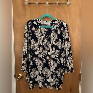 Plus Size, Floral Blouse, Size 3X